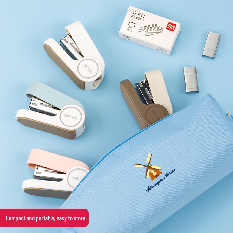 Deli Mini Portable Stapler Set