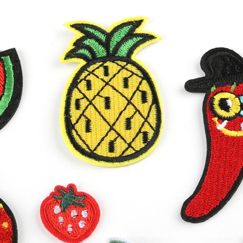 23 Pcs Banana Sewing Patches Strawberry Applique Patches Embroidered Patches Fruit Iron On Patches Repair Patches