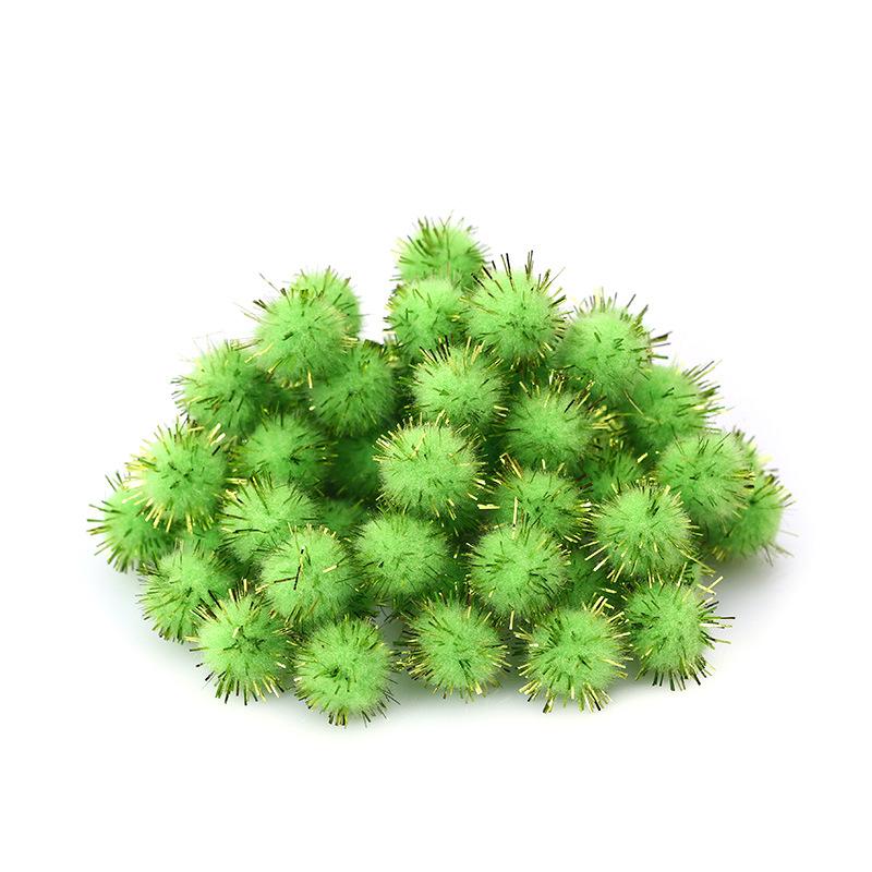 100PCS Creative Pompom DIY Felt Card Doll Decoration Material Cute Manual Glitter Randomly