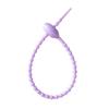 10Pcs/Set Tadpole Shaped Cable Winder Silicone Ribbon DIY Keychain Pendants for Earphone Charge Cable Line Tie Strap Organizer