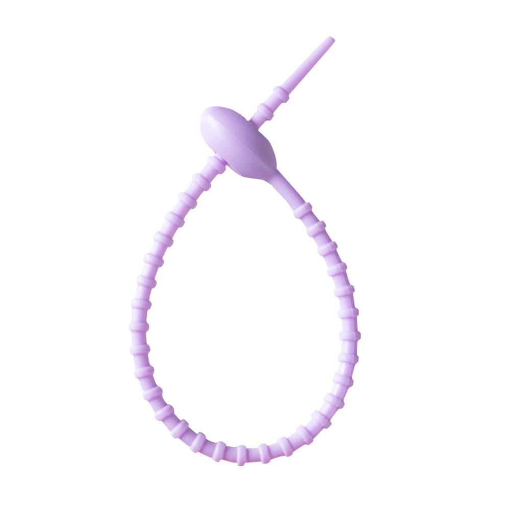 10Pcs/Set Tadpole Shaped Cable Winder Silicone Ribbon DIY Keychain Pendants for Earphone Charge Cable Line Tie Strap Organizer
