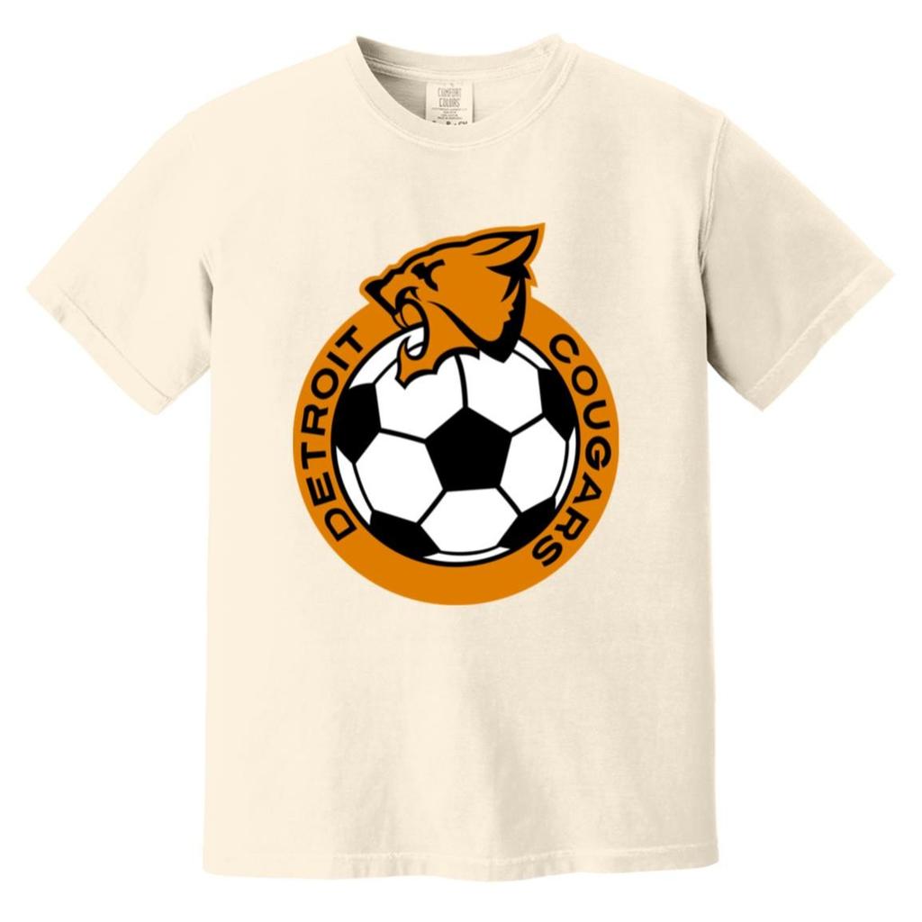 Detroit Cougars T-shirt Heavyweight Vintage Colors | NASL Soccer Team