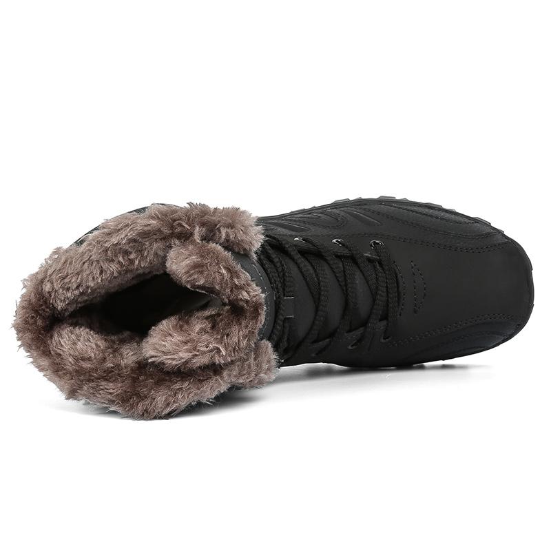 Большие размеры 40-48 зимние ботинки водонепроницаемые мужские ботинки для отдыха на природе ботильоны высокие мужские ботинки