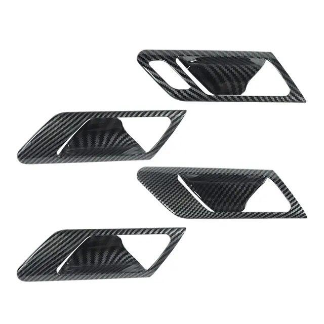 ABS Carbon Fiber Texture Car Styling Interior Door Handle Pull Bowl Frame Cover Trim For VW Golf 6 MK6 2008-2013