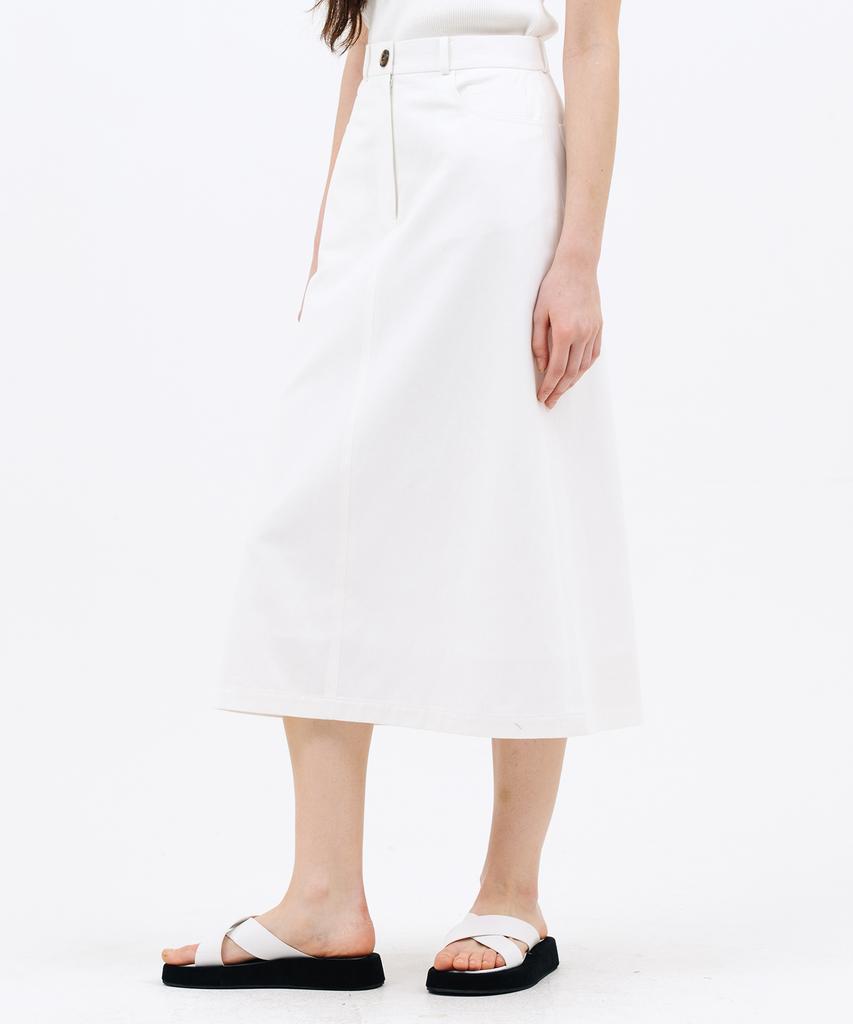 Jun By Jun K Classic A-Line Skirt_White