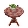 Sheesham Wooden Side Table with Brass Carving – 21x21 Inch Round Coffee Table, Handcrafted Living Room & Outdoor Accent Table