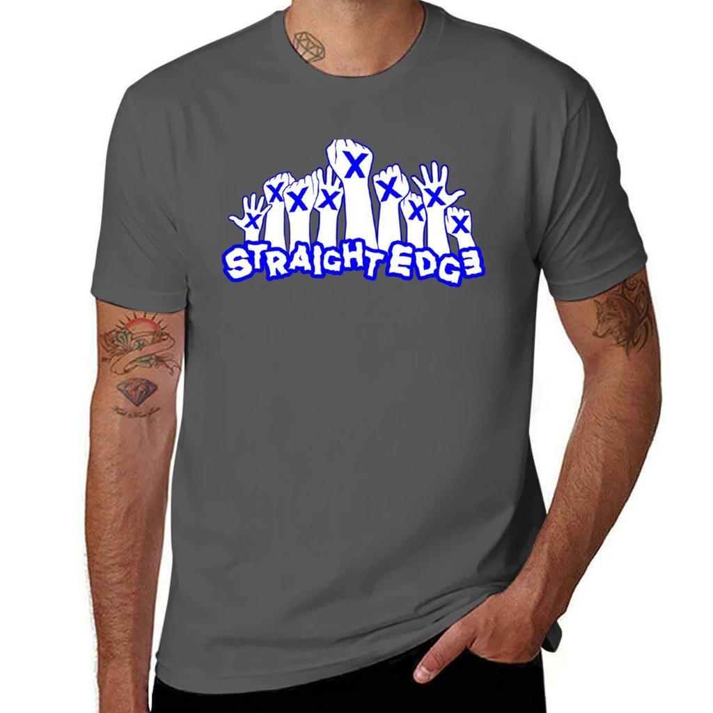Straight Edge Hands In The Air Blue Version Tshirt Running Perforunisexce Short Sleeve Tee Tshirt