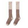 Fuzzy Knee High Socks Women Fluffy Warm Knee Socks Color Socks Leg Warmers Block Thick Winter
