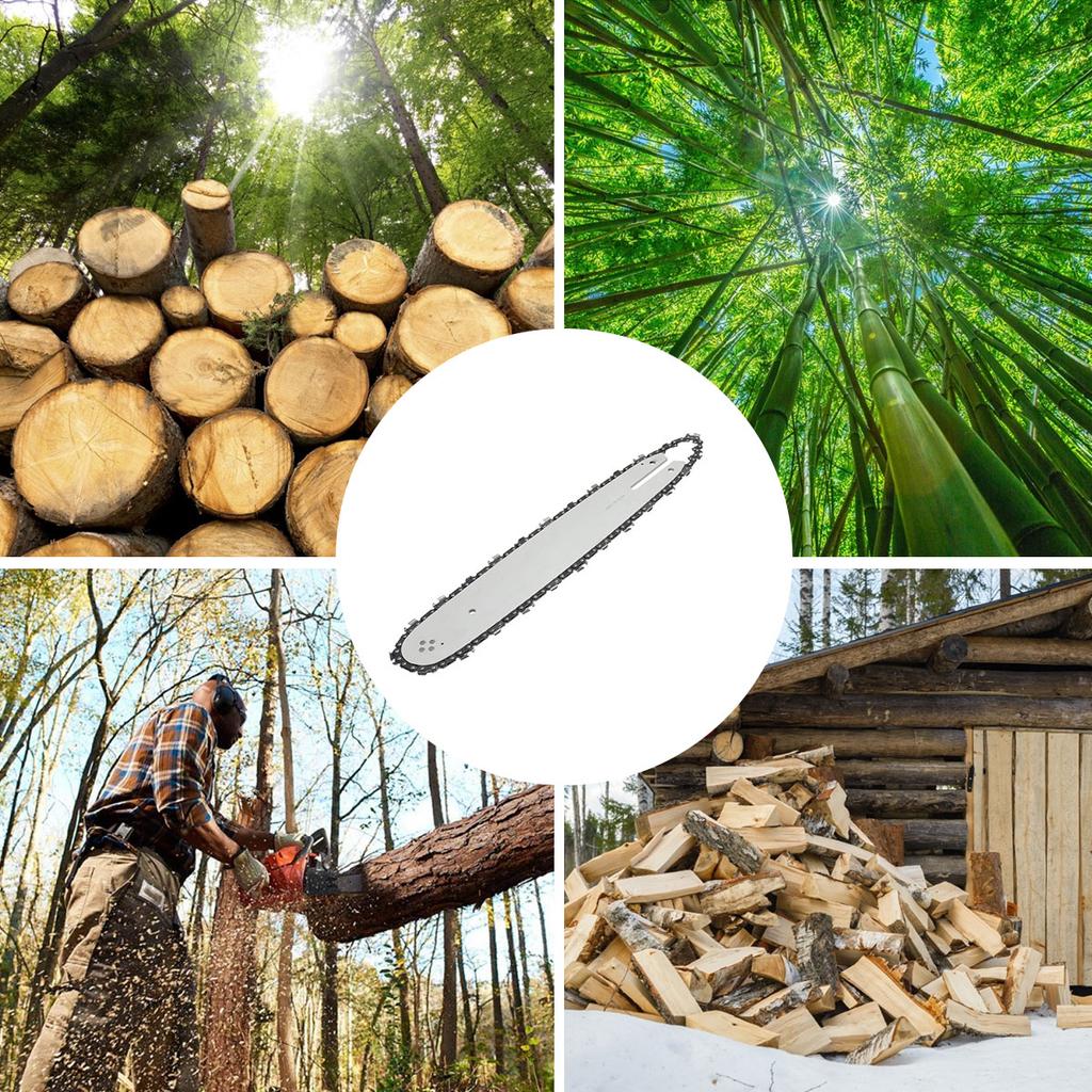 14" 65Mn Saw Chain Chainsaw Guide Bar Kit 3/8LP Pitch 50DL Saw Chain Compatible with MS170/MS180/MS181/MS190/MS191T/MS192T/MS200