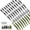 50PCS Carp Fishing Accessories Lead Clip Quick Change Swivel Tail Rubber Anti Tangle Sleeves for Carp Rigs Coarse Fishing Tackle