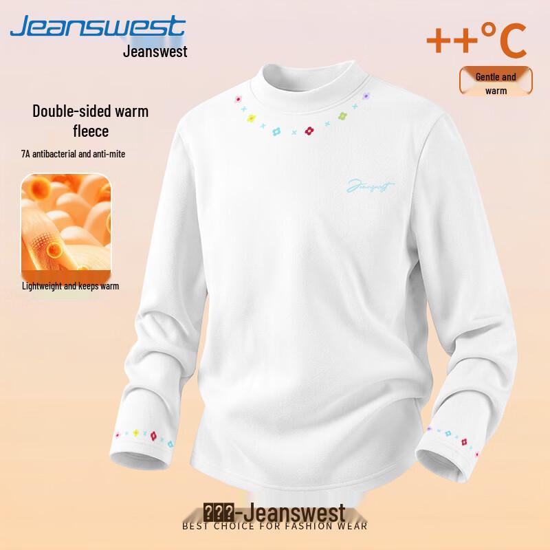 Унисекс футболка с полувысоким воротником и длинным рукавом Jeanswest