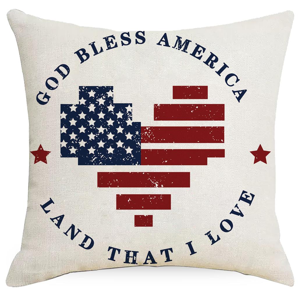 Льняная наволочка Красный и Синий Флаг Европейский и Американский Домашний Декор Гостиная Диван Наволочка