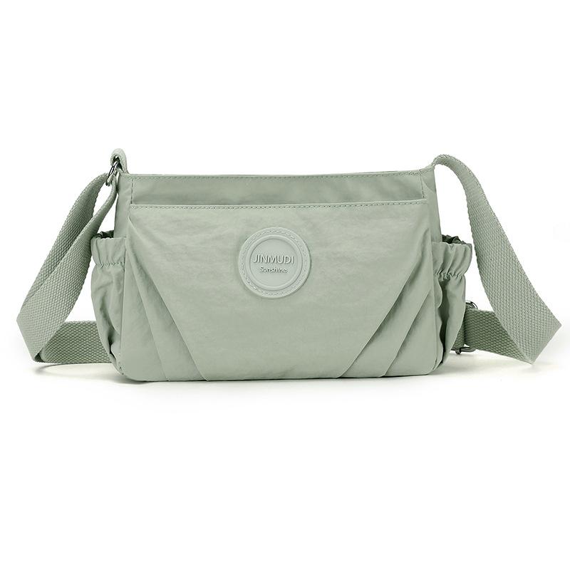 Плиссированная женская сумка с несколькими отделениями, нейлоновая водонепроницаемая легкая сумка через плечо