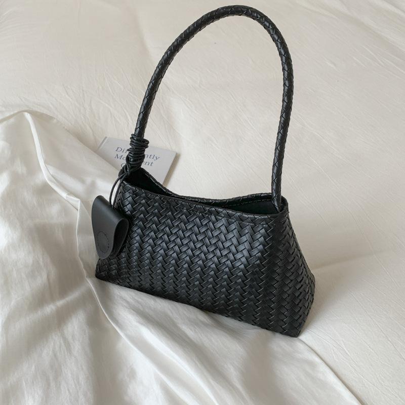 Премиальная текстура, легкая роскошь, плетеный узор, сумка под мышкой, женская, 2025, новая, темпераментная, портативная, на плечо, сумка-ведро для通勤