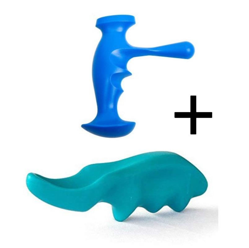 Т-образный массажер для нажатия большим пальцем на триггерную точку, ручные физиотерапевтические инструменты для полного расслабления тканей тела, снятия боли