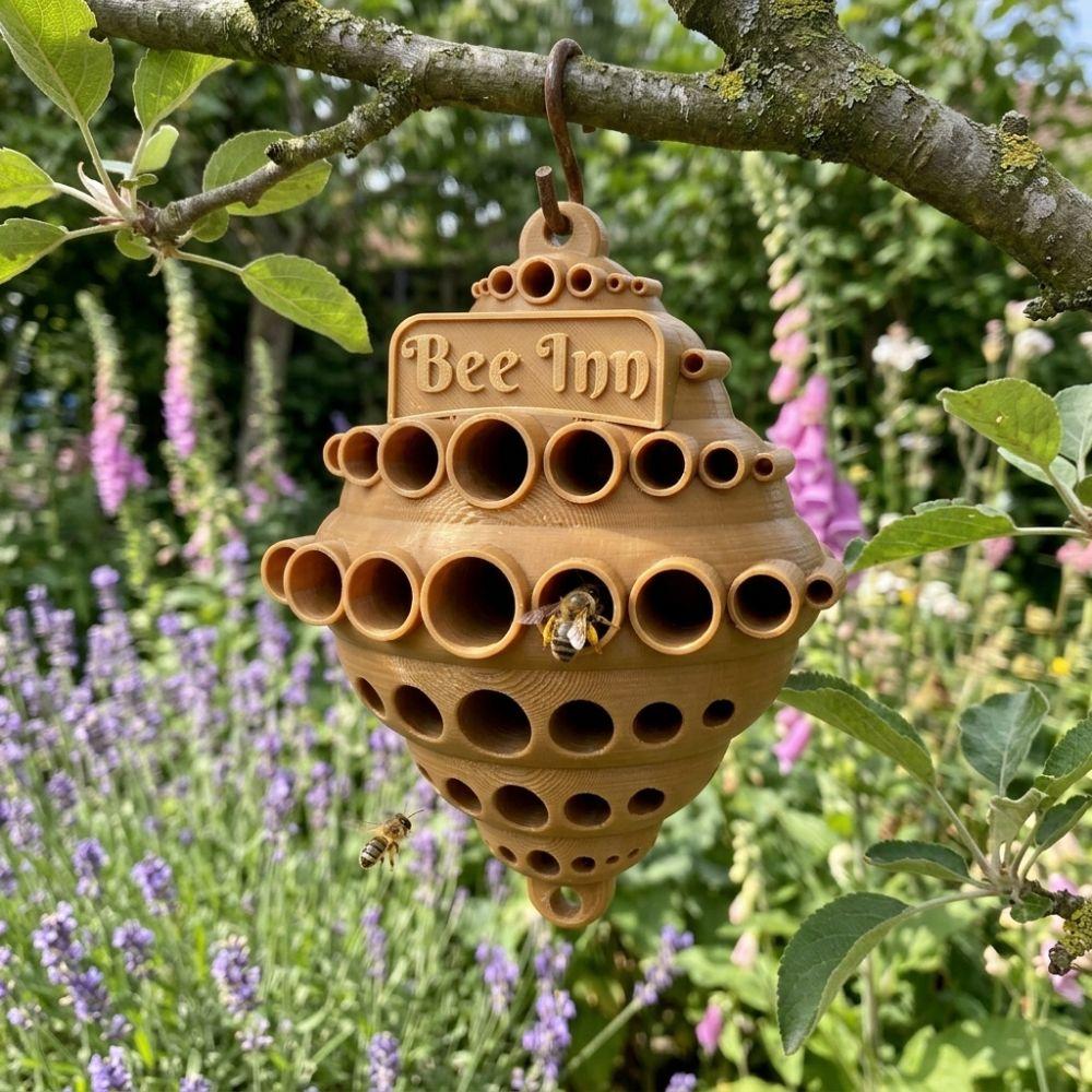 3D Printed Garden Bee Insect House Wall-Mounted Pollinator Insect Shelter Garden Gift