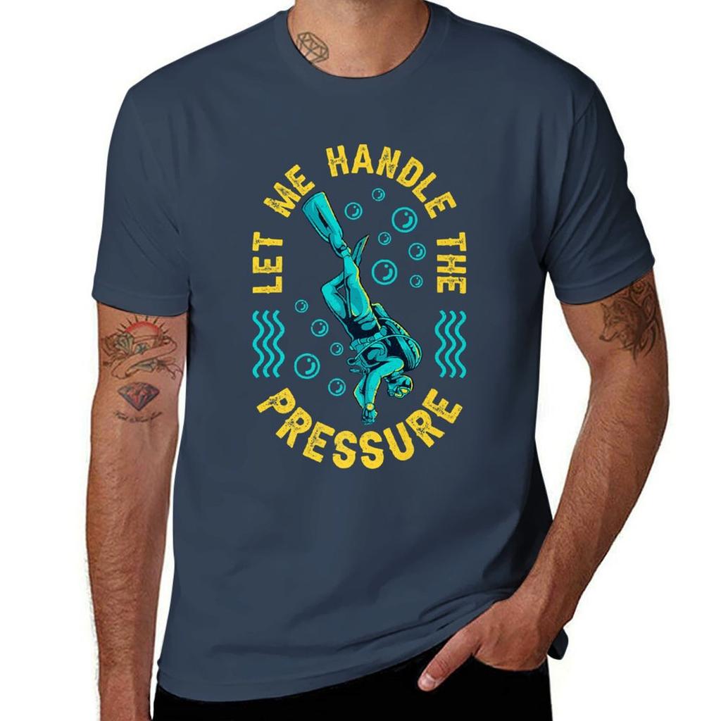 Scuba Diving Let Me Handle The Pressure Funny Scuba Diving TShirt Basic Short Sleeve TShirt for Unisex