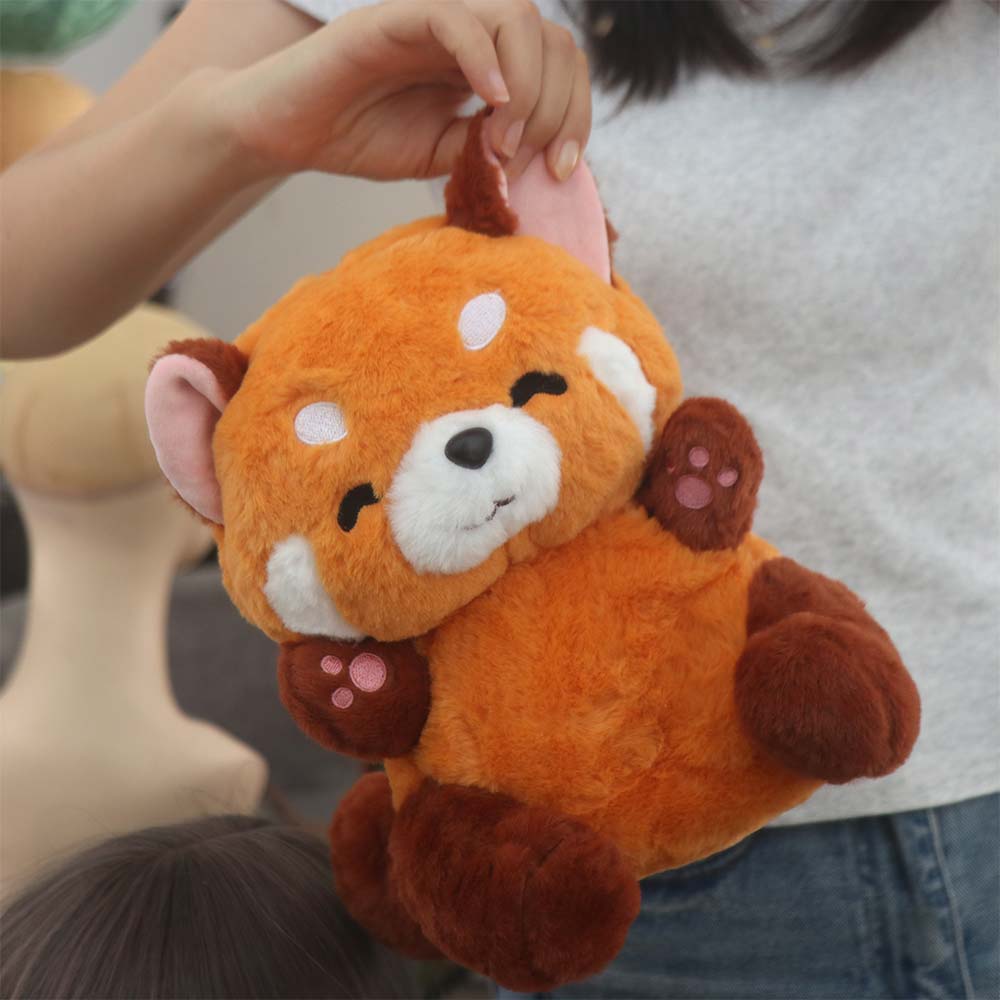 Stuffed Animal Breathing Red Panda Music Lights Sound Sleeping Doll Children Gift