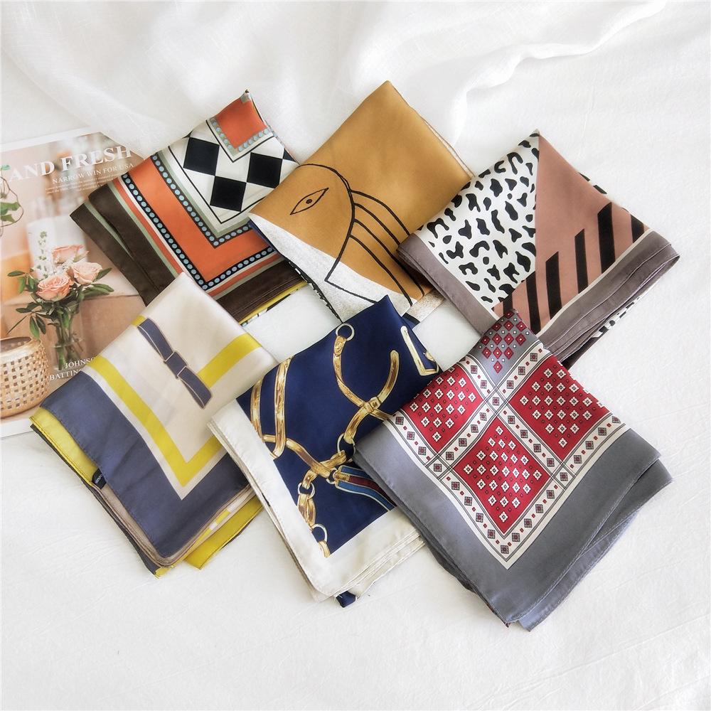 Fashion Decoration Scarf Hairband Tie Hair 70 Small Square Scarf Silk Scarf Women'S Spring And Autumn Versatile Small Scarf Professional Scarf