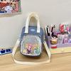 Y2K Cute Cartoon Cat Ita Crossbody Bag Mini Women Casual Shoulder Bags Kawaii Girls Transparent Pocket DIY Display Nylon Handbag