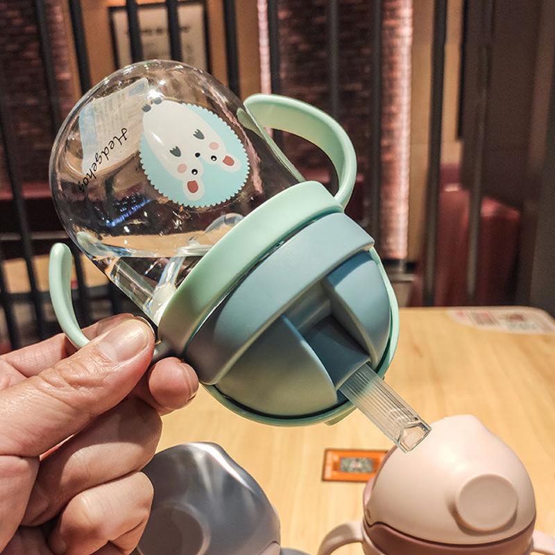 250 мл детская чашка для питья, бутылочка для кормления с соломенным гравитационным шариком, бутылка широкого калибра, герметичная уличная портативная детская чашка