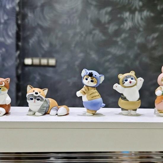 Animal Cat Series 2 Cat Figure 5 Piece Set Animal Display Decoration Keyring Gift, Popular Toys In Korea