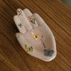 Mini Flora Hand Shape Home Office Storage Key Jewelry Accessory Holder Ceramic Ornaments Container Decoration