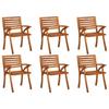 Day and Night - Day and Night Garden Chairs 6 Units Solid Teak Wood
