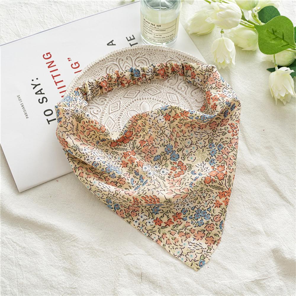 Headbands Sweet Elastic Floral Flower Hair Accessories Turban Hair Scarf Triangle Bandana Headwrap