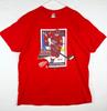 Размер XL - Футболка с графикой коллекционной карточки Дилана Ларкина Detroit Red Wings, 100% хлопок, Мужские футболки, Топ, Красный, НХЛ 71