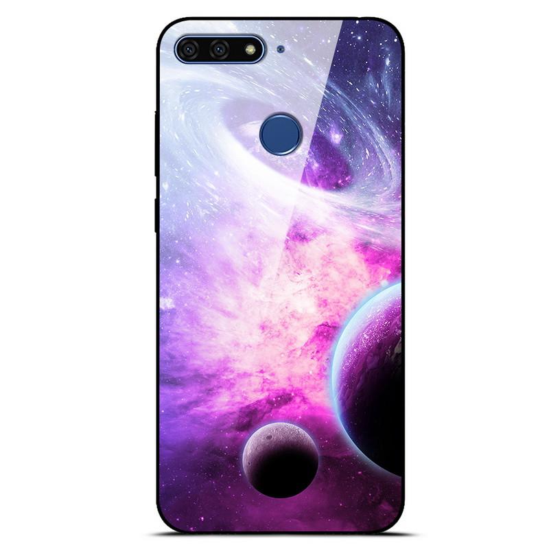 Honor 7C Case Tempered Glass Back Cover For Huawei Honor 7C AUM-L41 Case Honor 7A Pro Soft Bumper On Honor 7 C Honor 7A Case