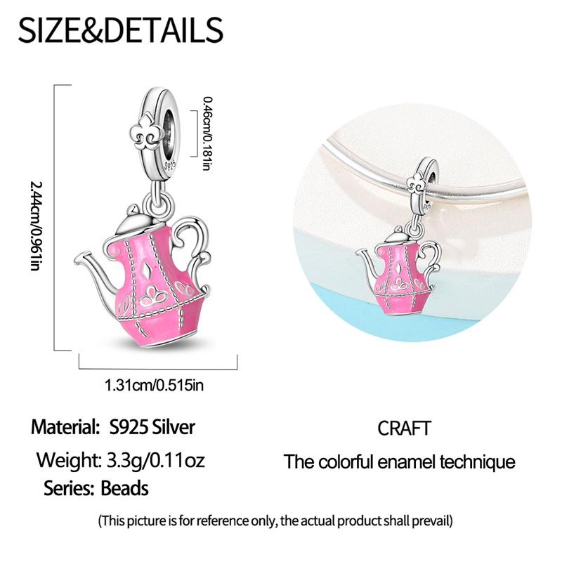 Романтическая коллекция посуды Медная винная бокальная тарелка Кулон Подходит для оригинальных браслетов-шармов Женские DIY украшения Подарок