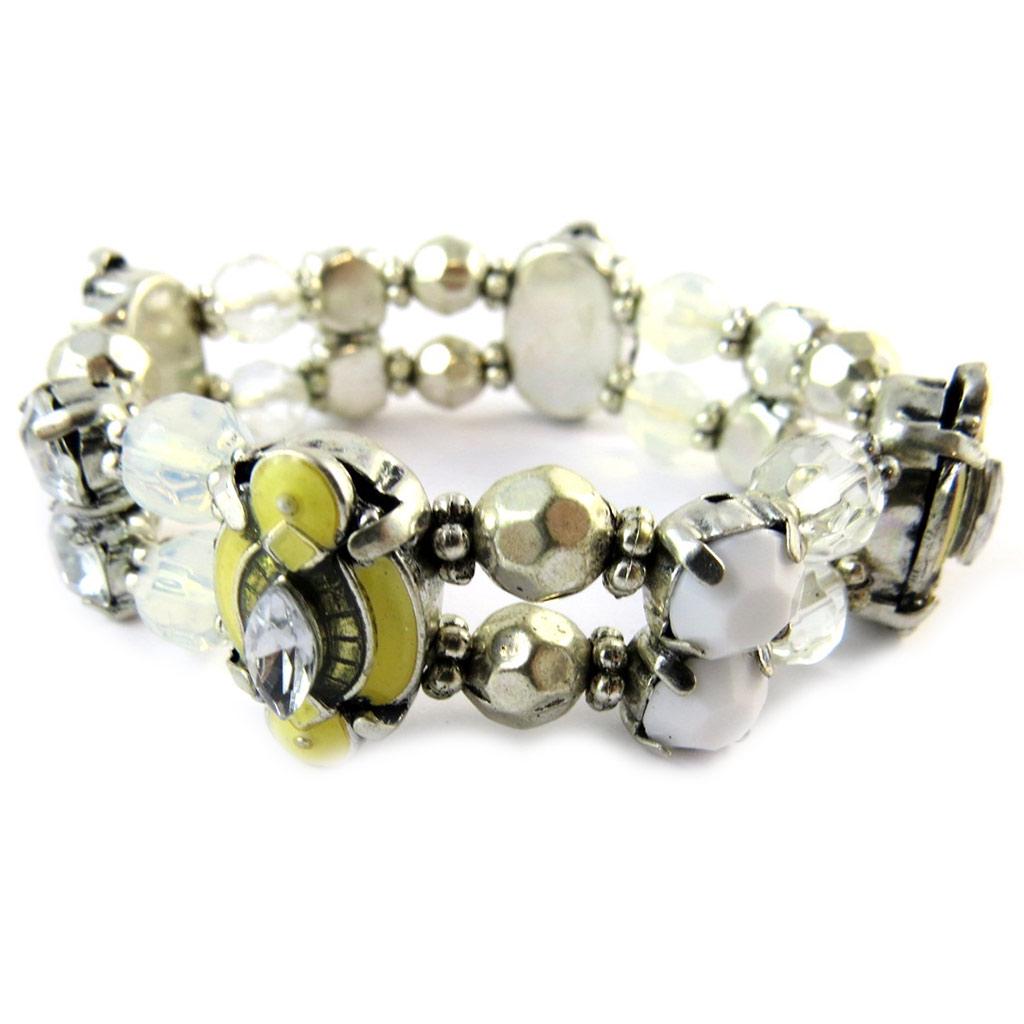 Les Trésors De Lily [E3179] - Bracelet 'Sissi' White Silver