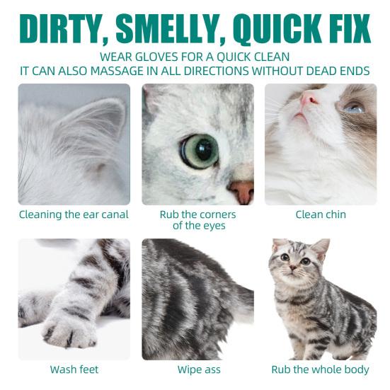 2 шт./компл. перчатки для чистки домашних животных, не требующие мытья массажные чистящие средства для тела, легкая гладкая поверхность, освежающий запах