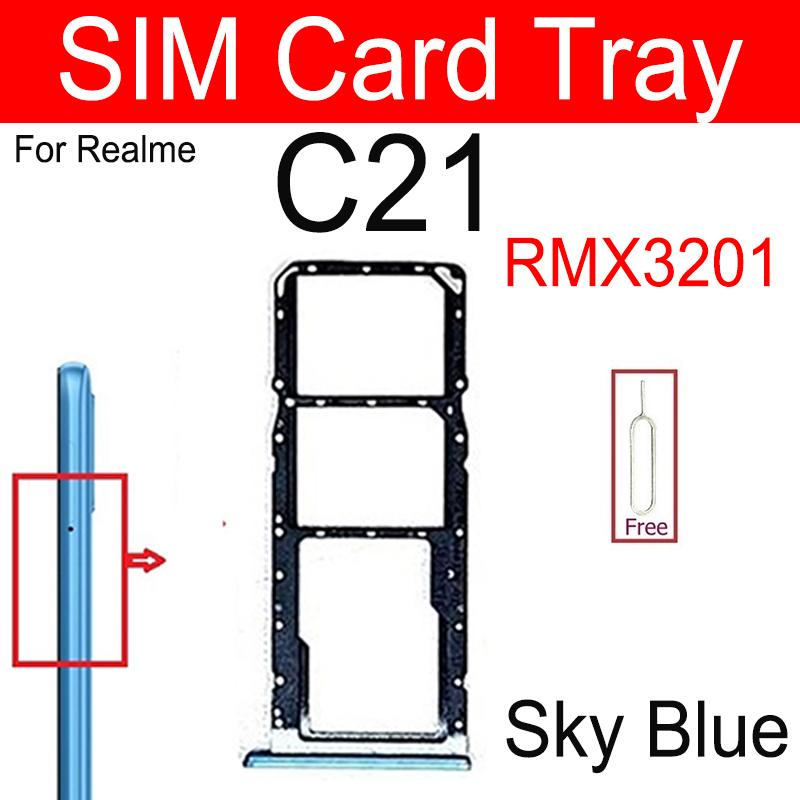 Лоток для SIM-карты для Realme C20 C20A C21 C25 C21Y C25Y C25S, двойной слот для SIM-карты, держатель адаптера, запасные части