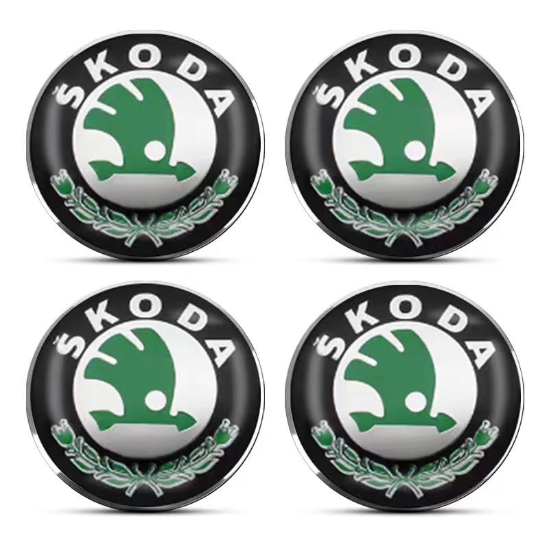 ZDVK6 4pcs 56/60mm Car Wheel Center Hub Cap Car Rims Dust-proof Cover Hubcaps For skoda OCTAVIA FABIA KAMIQ KAROQ KODIAQ RAPID SUPERB