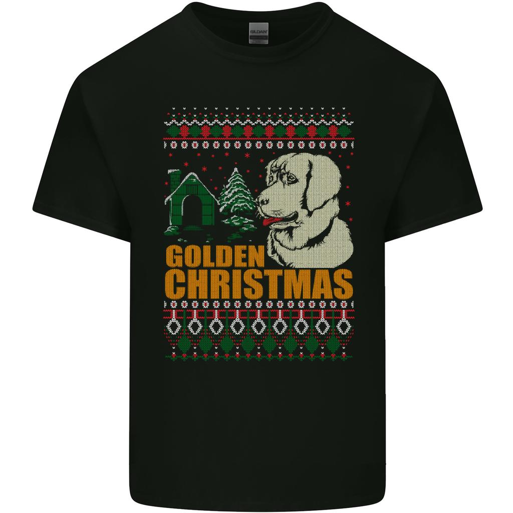 Golden Retriever Christmas Funny Dog Unisexs Light Cotton TShirt