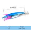 Wood Shrimp Squid Lure ABS Simulation Shrimp Cuttlefish Bait 7cm 3D Eyes with Hooks for Outdoor Fishing Gear