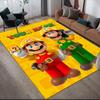 Custom Name,Mario&Luigi Home Sofa Decoration for Living Room & Bedroom, Non‑Slip Play Flannel Floor Mat for Game Room