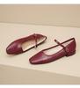 Women's High Heels French Retro Mary Jane Shoes Women's Spring Summer New Simple Small Leather Shoes Flat Bottomed Women's Shoes