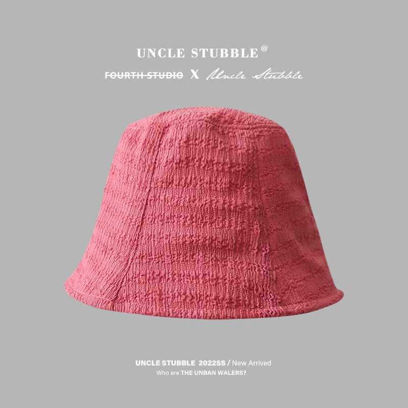 Korean girl cute narrow brim basin hat girls summer color bucket hat desk lamp hat thin temperament bucket hat
