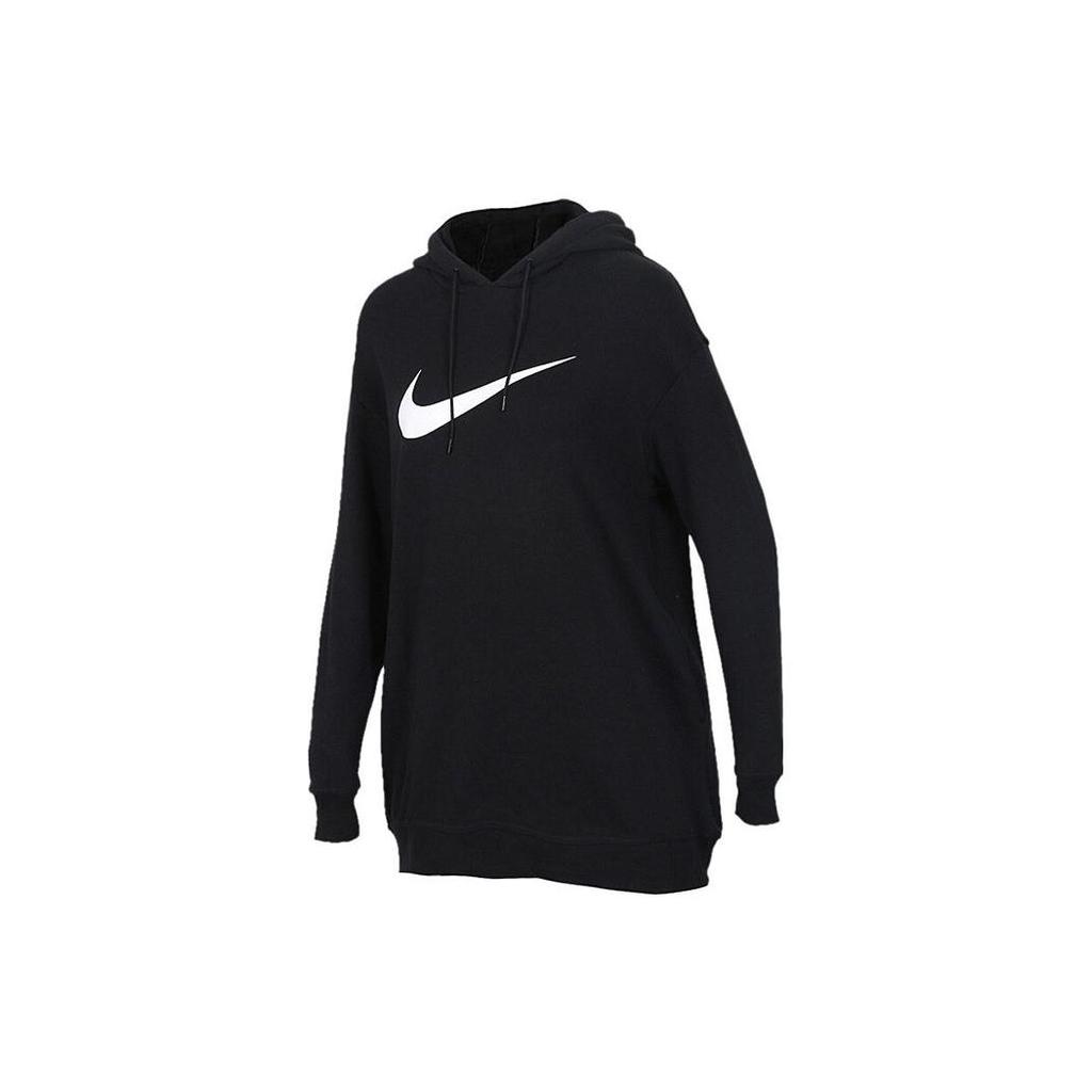 Nike Спортивная толстовка с принтом логотипа серии Sports Lifestyle, дышащая, повседневная, с капюшоном, женская толстовка черного цвета AV8291-010