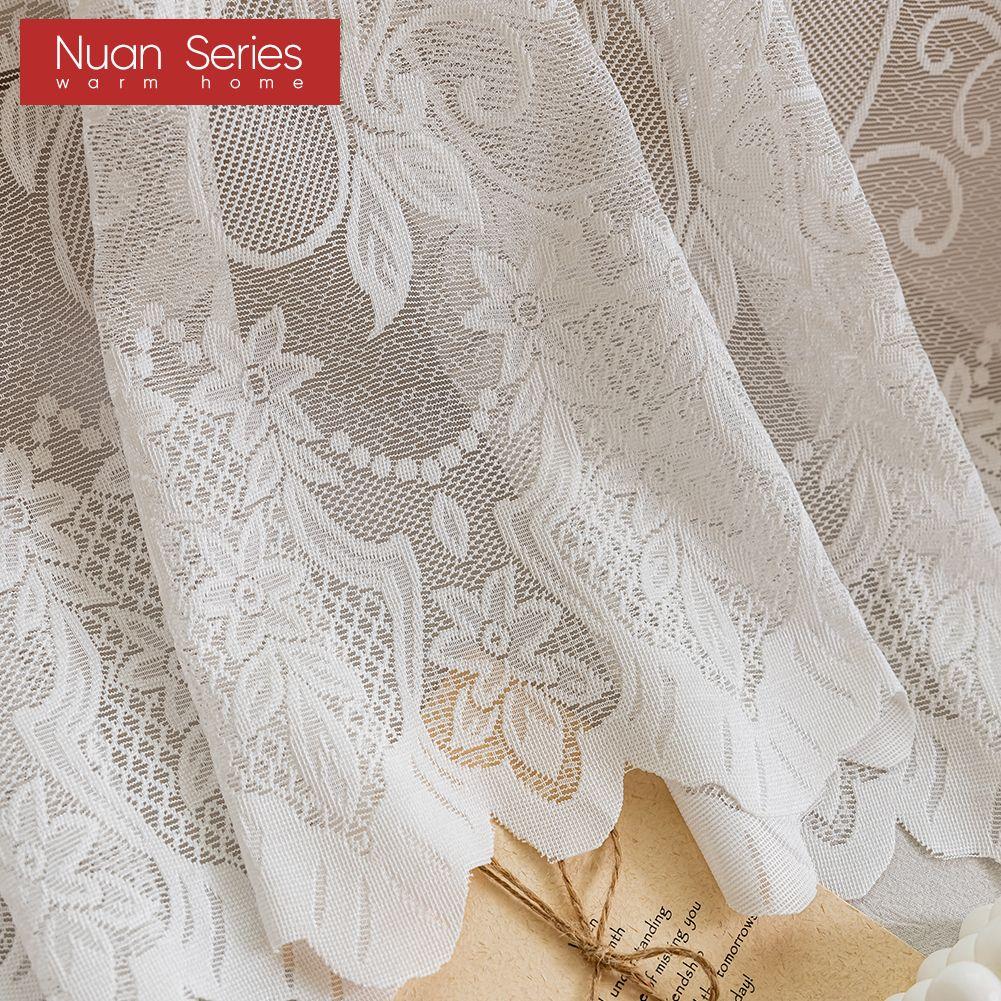 1 шт. Серия Nuan Французская Ретро Кружевная Короткая Занавеска, Рустикальный Стиль, Легкая Прозрачная Занавеска для Гостиной, Кухонного Шкафа, Окна, Домашний Декор