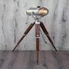 Industrial Tripod Floor Lamp Nautical Steampunk Chrome Spotlight