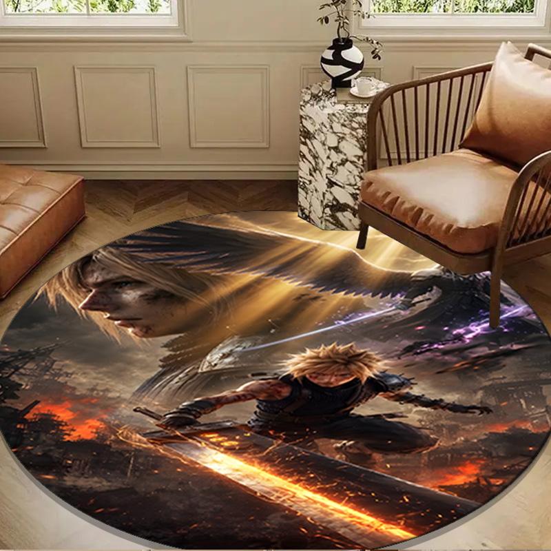 Cloud's Fantasy Journey Game Round mat Home Decor, Chair rug For livingroom,Bedroom, doormat home decor Birthday Gift Christmas Gifts
