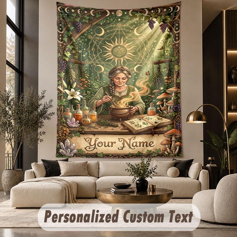 Forest Nature (40) Theme Custom Tapestry Personalized Custom Name Text Wall Hanging Tapestry Home Decor Background Cloth