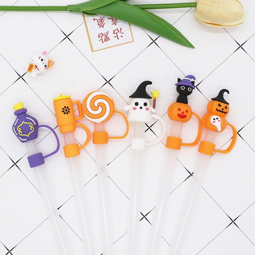 10mm Splash-proof Straw Cap Halloween Straw Stoppers New Straw Tips Cover