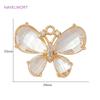 18K Gold Plated Clear Crystal Butterfly Charms Pendant For Jewelry Making,Brass Decorative Pendants,Jewelry Making Accessories
