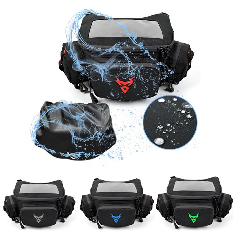 Передняя сумка для мотоцикла с сенсорным экраном, водонепроницаемая поясная сумка для мотоцикла, большая вместимость, сумка для хранения педалей для скутера, мотоцикла, мобильного телефона