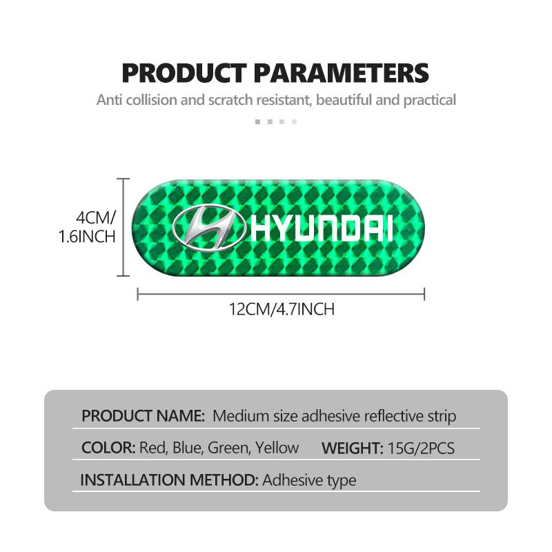 Car Reflective Sticker Drop Glue Safety Warn Reflector Tape Accessories For Hyundai GDi N Line i10 Azera Genesis G70 G80 G90 P40